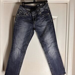 Miss Me Dark Blue Ankle Jeans